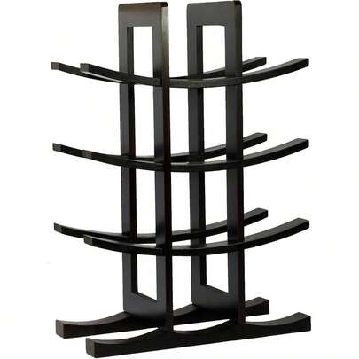 Local Shipping  12-Bottle Bamboo Wine Rack, Dark Espresso