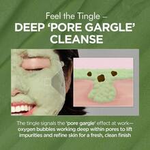 Bubble Deep Mask – Holy Basil & Carbonated Water For Cleansing Pores & Blackheads, Korean Clay To Bubble Wash-Off Pack – Holy Basil And Carbonated Water For Cleansing Pores And Blackheads, Clay Bubble Wash Off Pack – Deep Cleansing Of Pores And Blackheads With Carbonated Water, Deep Cleansing Of The Face - màu xanh lá - Xem 8