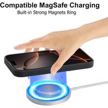 GYJ    360 Rotatable Magnetic Ring Stand For IPhone 16 Pro Max Case 6.9 Compatible With MagSafe With [2X Screen Protectors+1x Lens Protector] Shockproof Drop Protection Silicone Case Black153 - 黑色 - 查看 7