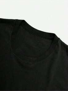 Halloween Pumpkin Devil Vintage T-Shirt, Nightmare Before Christmas Themed, Oversized Loose Fit Round Neck Short Sleeve T-Shirt For Women 1 PCS 220g 100% Cotton Women Top - Black - View 5