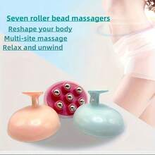 1pc 7-Ball Massage Roller - Manual Full Body And Abdomen Massage Tool, Ergonomic Handle, Durable Plastic, Suitable For Neck, Shoulder, Waist, Thigh - Portable Home Use, Relax And Relieve Muscle Tension, Promote Blood Circulation, Full Body Massage, Ergonomic Design, Sturdy Construction - Multicolor - View 3