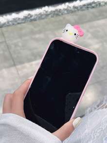 Sanrio Nuevo diseño de funda de teléfono 3D con lazo, funda de teléfono premium adecuada para iPhone 11, 12, 13, 14, 15, 16 Pro, 16 Pro Max, 14 Plus, 15 Plus, 16 Plus, XR, XS Max, diseñada para mujeres