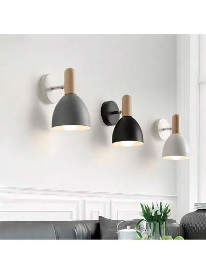 1pc Nordic Macaron Wand Lamp, Bedroom Bedside Moderne Minimalist Dining Room Hallway Staircase Living Lighting, Night Verlichting view 3