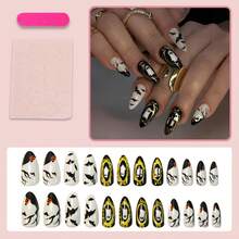 New Autumn And Winter Products: Halloween Sticker-Style Manicure, Featuring Ghost And Bat Decorative Elements