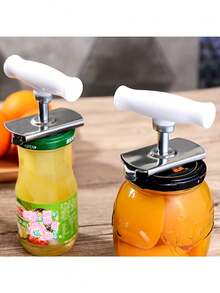 1 Stück Edelstahl rutschfester Dosenöffner, leistungsstarker Öffner-Set, geeignet für Küche & Badezimmer