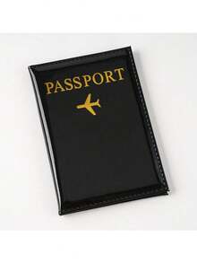 1pc Customized Initial And Name Personalized Passport Holder, Customized Gold Letter Rainbow Color Laser Leather Passport Cover, Customized Leather Passport Wallet, Unique Travel Set Gift For Lovers And Friends, Unisex Couple Passport Holder, Ticket Wallet, Multi-Function Letter Design