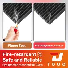 TOUO 三角槽吸音海绵 6-48 块高密度 12 英寸 X 12 英寸 X 1 英寸/2 英寸/3 英寸吸音海绵 8 色音乐工作室声学处理海绵垫隔音家居装饰