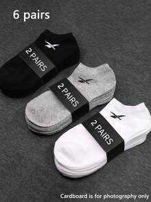 1/6/10/15 Pares de calcetines cómodos y transpirables para hombre, tipo náutico, de unicolor clásico negro/blanco/gris, adecuados para uso diario en todas las estaciones - Multicolor - Ver 13
