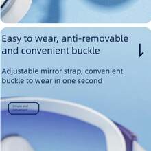 1pc Large Frame Adult Gradient Electroplated Swimming Goggles, Waterproof Anti-Fog High Definition Wide Vision Swim Goggles, Unisex UV Protection - Multicolor - View 11