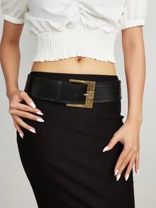 1 件女士复古梅拉德风格宽腰带，束腰连衣裙配饰，别致的美国学院风，适合日常穿着 - 彩色 - 查看 8