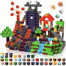 90/150PCS Magnetic Blocks Adventure At Lava World Blocks Set - Magnetic Cubes Building Blocks Toys For Halloween Christmas Birthday Gift - STEM Sensory Toys For 3+ Years Old Girl Boys - Multicolor - View 8