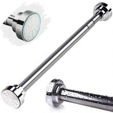 MCSWKEY Barra de Cortina Baño, Barra de Cortina de Ducha Extensible 60-100cm, 304 Acero Inoxidable de Antideslizante, Barra Telescópica Sin Taladrar, Extensible Varilla de Cortinas para Armario, Baño - 1 - Ver 2