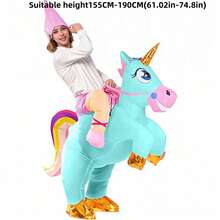 1 Piece Of Adult Inflatable Unicorn Knight Costume, Suitable For Halloween, Easter, And Themed Events, Fun Photo Props And Stage Performance Accessories, Playful Event Costumes, Inflatable Costumes