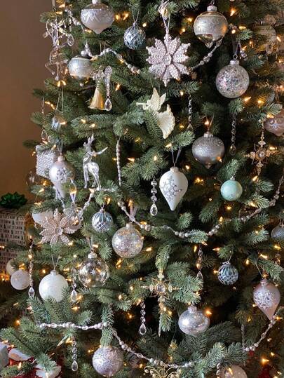 10/30 件圣诞装饰品：透明亚克力水晶流苏链、圣诞树装饰品：透明悬挂水晶中心件、泪珠形吊灯吊灯、花环、圣诞婚礼派对、家居装饰：中央灯架和烛台的水晶装饰品、DIY 装饰品：亚克力吊灯花环、宝石珠、雪花冰锥珠