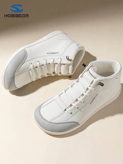 HOBIBEAR Women's High-Top Sneakers, Fashionable Minimalist Wide-Toe Sports Shoes, Slip-On Casual Shoes For Women In Autumn