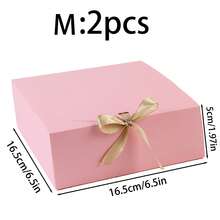 10pcs/5pcs/2pcs - White/Black/Pink/Brown Gift Box With Lid, Gift Box With Ribbon For Bridesmaid Proposal Box, Gift Box For Wedding, Birthday Gift, Shower Party And Other Parties, Valentine's Day Gifts, Valentine Day,Packaging, Birthday, DIY Making, Beauty Storage BOX,Graduation Gift Packaging, Wedding Party Decoration Box