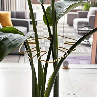 龟壳竹支撑系统 - 金属攀爬植物训练器，配有竹制握把套装，促进健康生长，并形成美观的花园支撑结构 | 攀爬植物棚架 | 金属稳定器