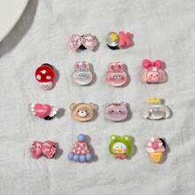 14 Stücke Cartoon Schuh Charms - Exquisit gefertigte transparente Harz Dekorationen für Clogs und Sandalen, DIY Accessoires für Frauen und Männer, perfekte Geburtstagsgeschenke