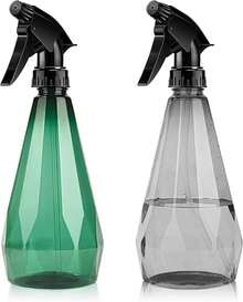 Botella de spray de 500ml, botella de spray de limpieza reutilizable, boquilla ajustable a prueba de fugas, atomizador de plástico manual portátil para limpieza, riego, hidratación, paquete de 2 - 1 - Ver 2