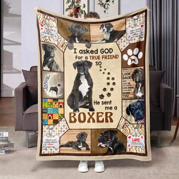 1pc Dog Element Patchwork Pattern Flannel Digital Printing Blanket, Gift For Family And Friends, Dorm Blanket, Air Conditioning Blanket, Warm And Lightweight Flannel Throw Blanket, High-Definition Digital Printing, Personalized Flannel Quilt Suitable For Multi-Purpose, Multiple Sizes Available, Suitable For All Seasons