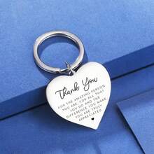1pc Heart-Shaped Keychain, Personalized Thanksgiving, Christmas, Birthday Gift For Friends, Colleagues, Family
