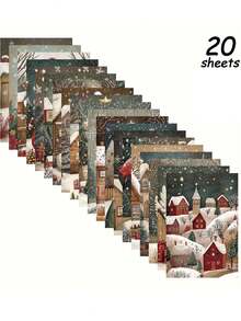 بطاقات بريدية ورقية بموضوع عيد الميلاد الكرتوني - تتميز بالرجال الزنجبيل وسانتا كلوز والحيوانات الكرتونية، قابلة للكتابة بسطح ناعم، مثالية لتجميع الصور والكتابة الإبداعية والحرف اليدوية وتحية أعياد الميلاد والهدايا، سلسلة كلاسيكية من البطاقات الزخرفية، مثالية لتجميع الصور والحرف اليدوية وديكورات أعياد الميلاد