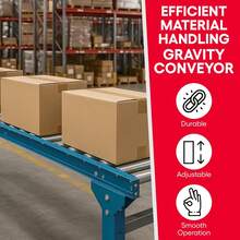 Ultimation Conveyor Roller Table Set 18 Wide x 5' Long with 1.9 Steel Rollers, Outfeed Support System Saw Stand, Workshop or Unload Station, Adjustable, Material Handling - 24" de ancho x 3' de largo (galvanizado) - Ver 4