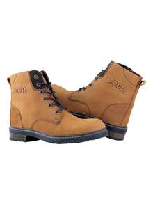 Jeep Botas De Caballero  Comoda 20102 Nobuck Bronce Original Hombre Calzado De Montaña Resistente Al Agua Antideslizante Para Senderismo Al Aire Libre Aventura Outdoor Diseño Ergonómico Soporte Tobillo Amortiguación Suela Duradera Material Transpirable Ligero Caminata Trekking Excursionismo Calzado Deportivo Protección Articulaciones Impermeable Botas Trekking Hombre Calzado Robustas - Marrón Mocha - Ver 2