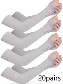 1/2/3/4 双女士防紫外线袖套，冷却压缩纹身帽袖，适合工作、骑自行车、钓鱼、万圣节、冬季、休闲纯色