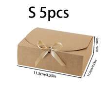 10pcs/5pcs/2pcs - White/Black/Pink/Brown Gift Box With Lid, Gift Box With Ribbon For Bridesmaid Proposal Box, Gift Box For Wedding, Birthday Gift, Shower Party And Other Parties, Valentine's Day Gifts, Valentine Day,Packaging, Birthday, DIY Making, Beauty Storage BOX