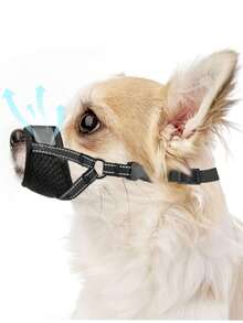 Botnițe pentru câini, botnițe din plasă moale - botnițe din nailon moale și respirabile, potrivite pentru rase de câini mici, câini mari, cum ar fi chihuahua, pudel, husky și labrador retriever, cu material din plasă respirabilă. Botnițe reglabile pentru câini pentru a preveni mușcăturile. Pentru midii pentru căței, pentru îngrijire, lătrat și mestecat.