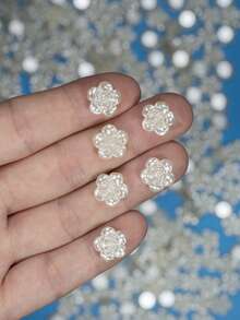 50/100 Stücke Mini Beige Rose Deko, 12mm Kunstharz Perlenblume Deko - Basteln, Scrapbooking und Hochzeitsdekoration, Bouquet Accessoires