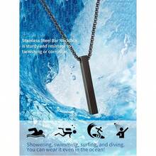 1 Pieza Collar Con Colgante En Forma De Pilar Largo - Diseño De Superficie Liso Simple Y Elegante - De Moda Para Regalo De Navidad, Año Nuevo, Día De San Valentín U Otras Fiestas, Unisex - 彩色 - 查看 3