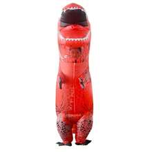 1pc Tyrannosaurus Rex Inflatable Costume, Suitable For 1.5-2m Height, Dinosaur Inflatable Outfit For Adults, Sports Event Dinosaur Costume, Dinosaur Inflatable Costume Prop Rideable Dragon - Big Red Tyrannosaurus Rex - View 3