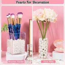 1 Set Fashion Faux Pearl Jewelry Making Kit, 5 Sizes ABS Round Faux Pearl Beads With Holes For Bracelet, Necklace, DIY Crafts, Wedding, Home Decor, Elegant Party Gifts