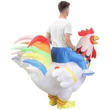 Custom Inflatable Rooster Costume Suit For 1.5-2m Height, Cartoon Character Cosplay Outfit, Inflatable Mascot Head - White - View 4