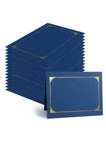 1pc Paper Honor Certificate Protective Cover, Graduation Season Certificate Shell, European Style Folded Certificate Protective Cover With Hot Stamping