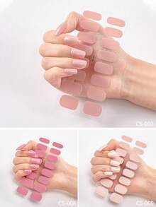 48/96/128/192片装多巴胺美甲贴纸套装，包含粉色、黑色、白色、红色、蓝色、绿色等多种颜色，闪光美甲贴纸，DIY全套美甲贴纸，按压式美甲贴纸，渐变闪光美甲贴纸，持久耐用，适合日常、圣诞节、新年、派对等场合，快速轻松地打造美丽惊艳的美甲造型。（注意：本产品不适用于UV固化） - 彩色 - 查看 32