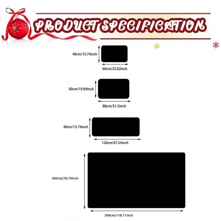 1/2/3 Pcs Thickened 0.47 Inch/1.2 Cm Christmas Kitchen Mat Set - Christmas Decor, Non-Slip Memory Foam Bottom, Suitable For Kitchen, Home Office, Laundry Room, Bathroom Decoration - Multicolor - View 3