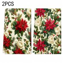 1 zestaw/2 szt./100 szt. Ręczniki kuchenne i ściereczki kuchenne z nadrukiem w kolorze Wintergreen, odpowiednie do dekoracji wnętrz w restauracjach, kuchniach, łazienkach, jako dekoracja imprezowa, prezent na festiwal, a także jako prezent świąteczny