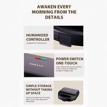 SOKANY 08133 Multifunktions-Sandwichmaker, Eiertörtchen-Maker, Waffeleisen. 750W Hochleistung, 6 Stücke antihaftbeschichtete Backplatte. Beidseitiges Heizen. Geeignet zum Backen von Eiertörtchen, Waffeln, Kuchen und anderen Desserts. Ideal für den Hausgebrauch, auch einsetzbar für Frühstück und Nachmittagstee in Restaurants. Unverzichtbares Backwerkzeug für die Küche.