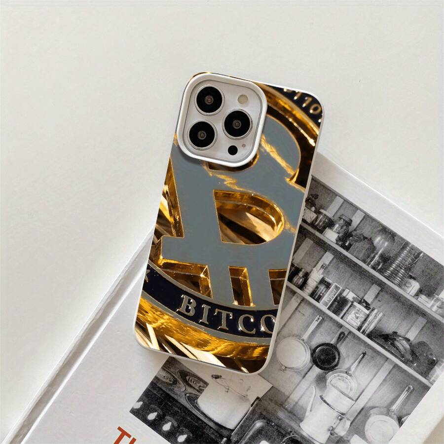 Fundas y carcasas protectoras con diseño de libros y orificios grandes en dorado metálico, compatibles con las series 16 Pro, 16, 15 Pro, 14, 14 Plus, 14 Pro, 13, 13 Pro, 12 Pro y 11/11 Pro. Regalos para cumpleaños y celebraciones. - Blanco - Ver 1