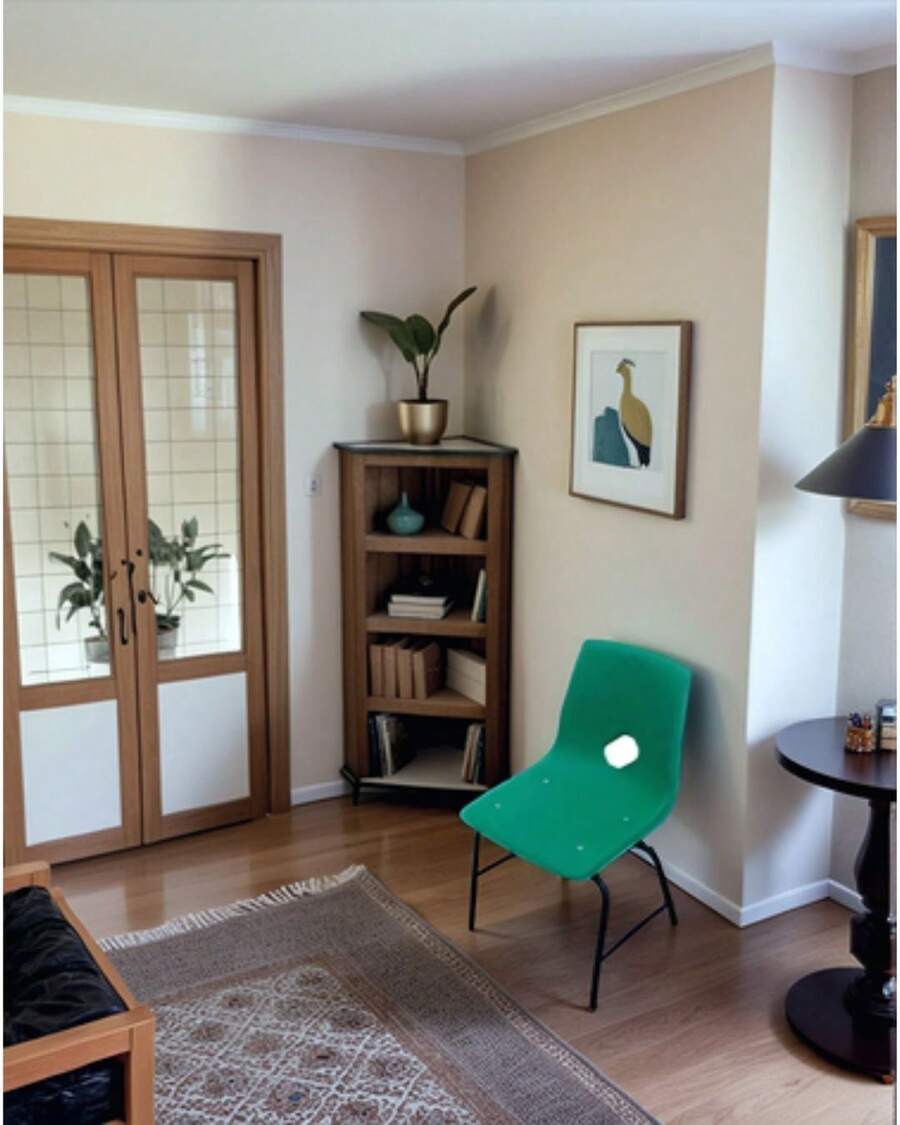 Silla infantil apilable, con asiento y respaldo en una sola pieza tipo concha de polipropileno - Verde - Ver 1