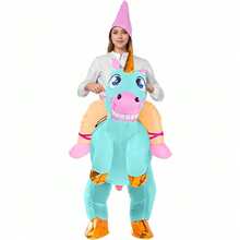 1 Piece Of Adult Inflatable Unicorn Knight Costume, Suitable For Halloween, Easter, And Themed Events, Fun Photo Props And Stage Performance Accessories, Playful Event Costumes, Inflatable Costumes