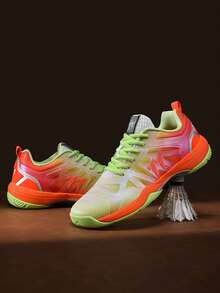Carbon Badminton Shoes For Men, Professional Badminton Sports Shoes For Men And Women, Non-Slip Wear-Resistant Shock-Absorbing Training Shoes For Women - Orange - View 2