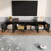Television Stands & Entertainment Centers - Black + MDF - View 8