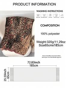 1pc Autumn And Winter New Style Imitation Cashmere Short-Staple Colored Leopard Print Scarf, Elegant And Warm Scarf For Women, Suitable For Daily Evening Dress, Travel, Wedding, Office Outer Wear As A Warm Shawl, And As A Festive Gift Choice
