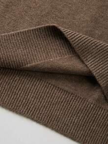 Áo len nữ tay dài cổ tròn mùa xuân/thu, thiết kế tối giản màu trơn mới, kiểu dáng thanh lịch, phù hợp mặc đi làm. - Xám nâu pha trộn - Xem 7