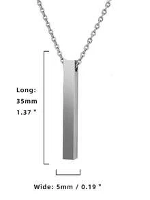 1 Stück individuell gestaltbare Halskette, rechteckiger Edelstahl-Anhänger, optional 1-4 seitige Gravur, unisex Name & spezielle Bedeutung graviert, Modezubehör, Jahrestags-Geschenk, Herbstmode, einzigartiges Geschenk für Ihn und Sie, Pullover-Kette, einzigartiges Ideal-Geschenk für ihn, Familie, Freunde, Tochter, Großeltern, Freund, für Jahrestage, Geburtstage, für den täglichen Gebrauch, Valentinstag