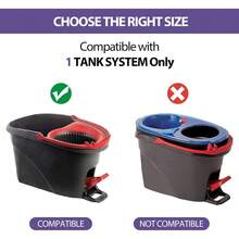 4-Pack High-Performance Spin Mop Replacement Heads – 40% More Absorbent Microfiber Pads For 1-Tank Mop Systems - 2 Scrub Brush Heads - View 2